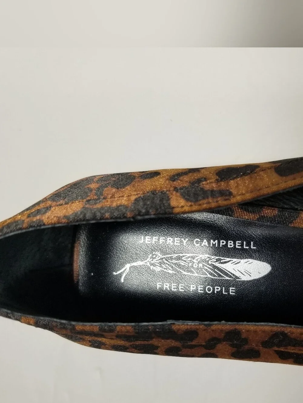 Free People x Jeffrey Campbell Alston Lace-Up Flats Women's Sz 7 Leopard Print